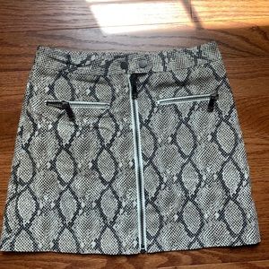 Faux Snake Skin Skirt